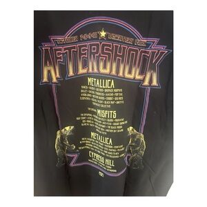 NWOT Metallica Aftershock Concert 2021 Graphic Black T-Shirt | XLarge | Misfits